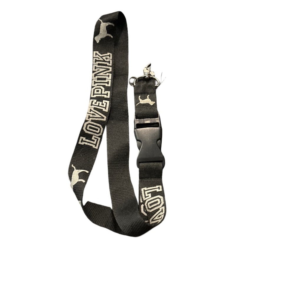 PINK Victoria's Secret Black and White Lanyard